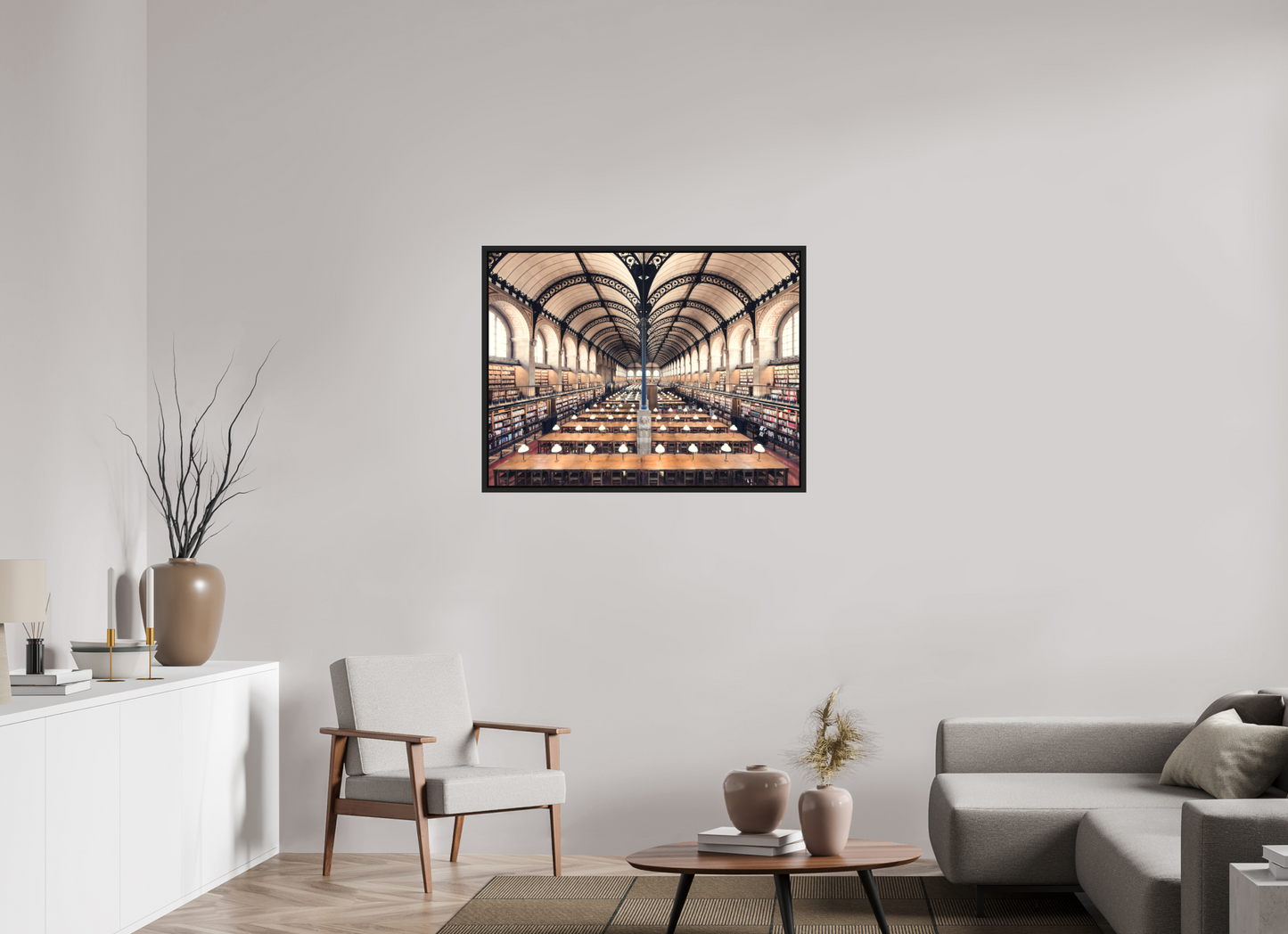 100 x 75 cm, Photo Print Under Acrylic Glass - Matte - Black Shadowbox Sainte Geneviève