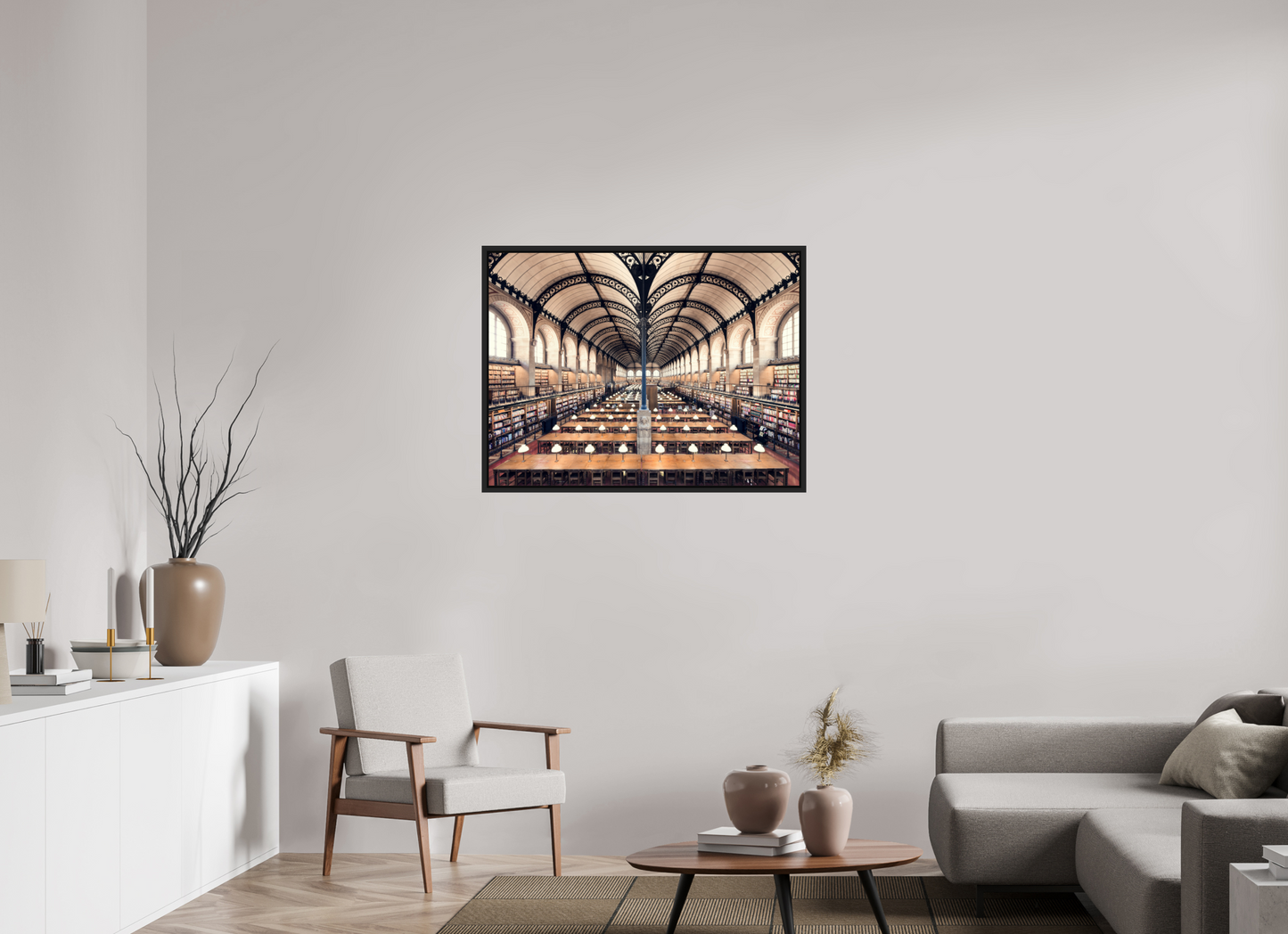 100 x 75 cm, Photo Print Under Acrylic Glass - Glossy - Black Shadowbox Sainte Geneviève