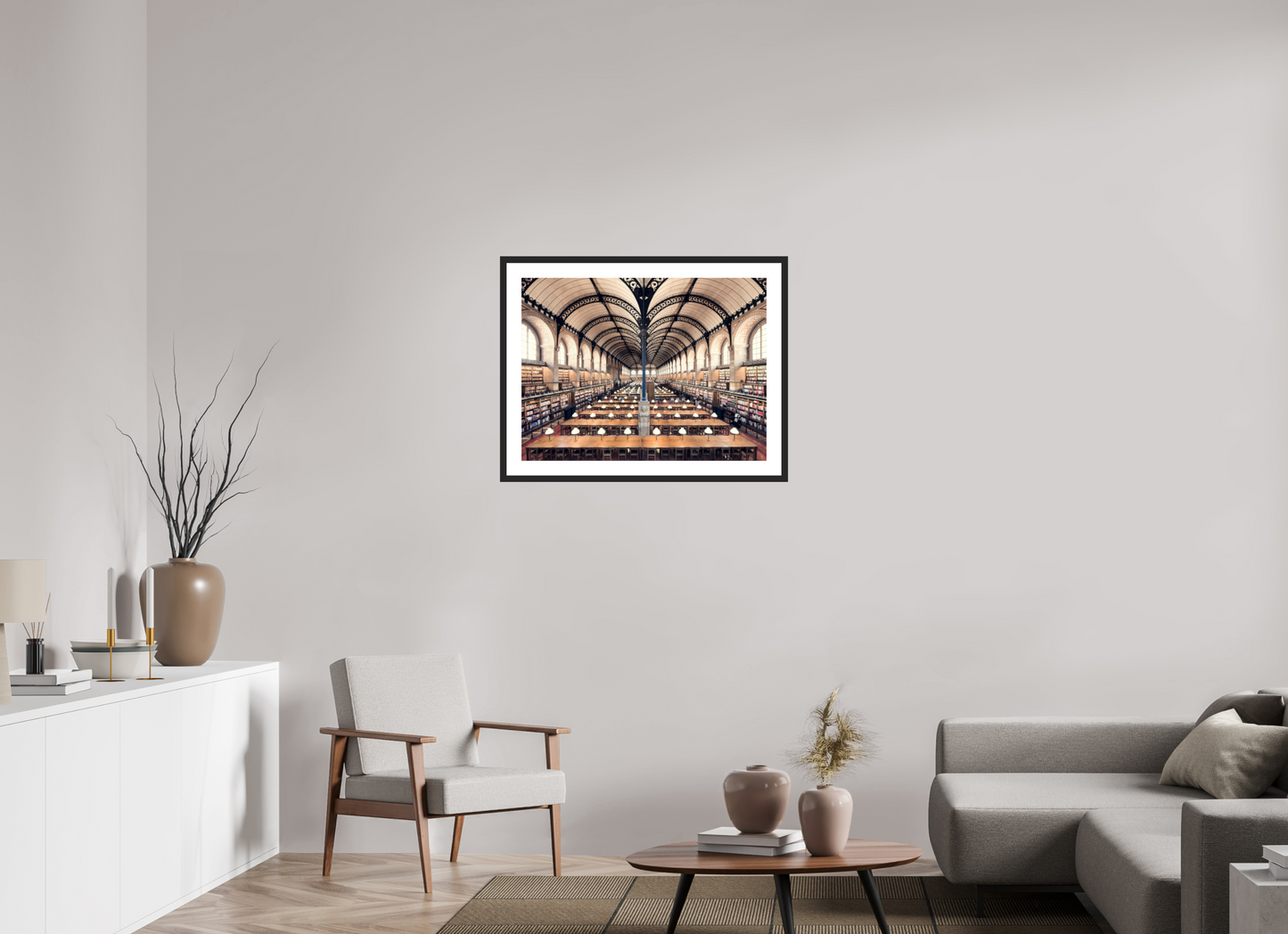 80 x 60 cm, Framed Fine Art Print - Black Frame Sainte Geneviève