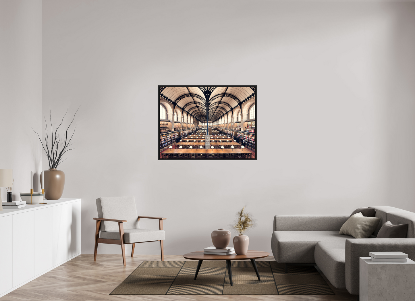 120 x 90 cm, Photo Print Under Acrylic Glass - Glossy - Black Shadowbox Sainte Geneviève