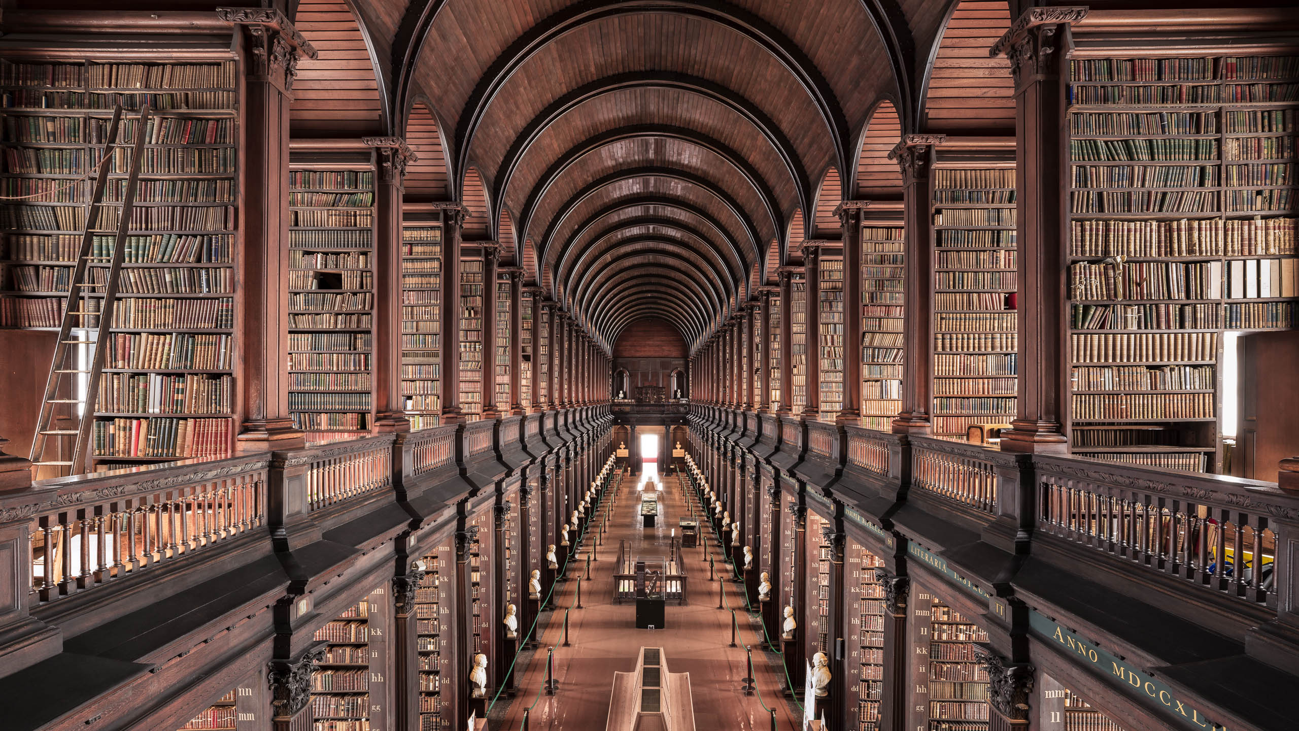 Long Room Trinity College Library Dublin bibliotheque historique